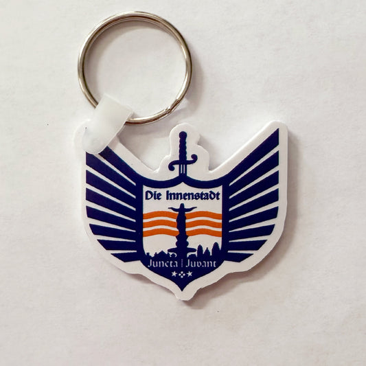 Die Innenstadt Rubber Logo Keychain