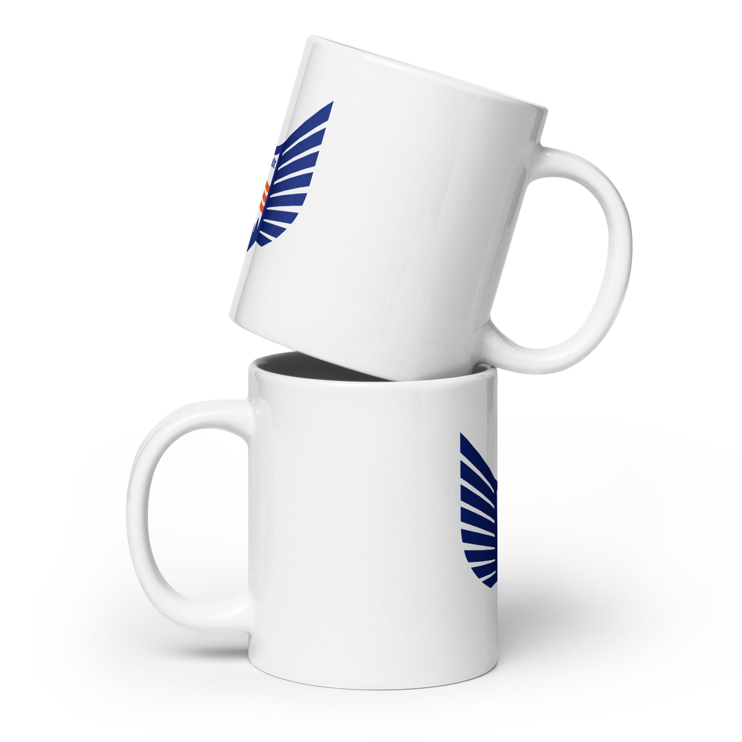 White glossy mug